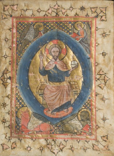 Christ in Majesty with the Symbols of the Evangelists by Unbekannt Unbekannt